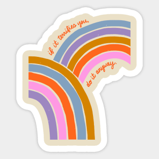 Retro Rainbow Art Sticker